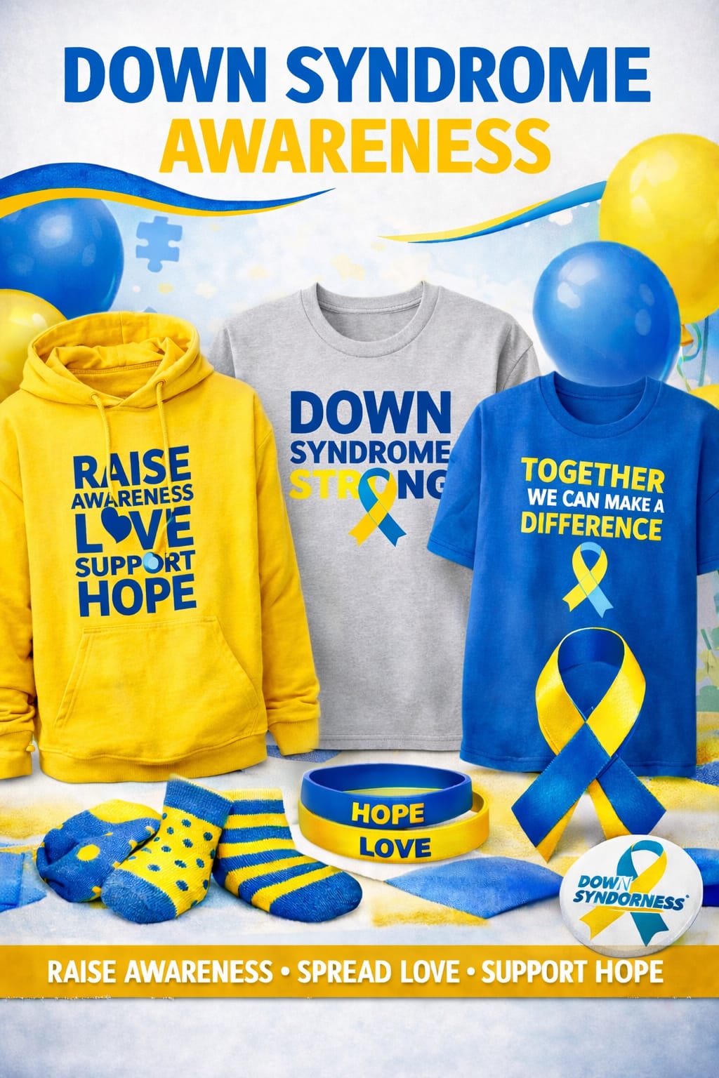 Appeals that encourage support, love and advocacy for individuals with Down syndrome and their families.
