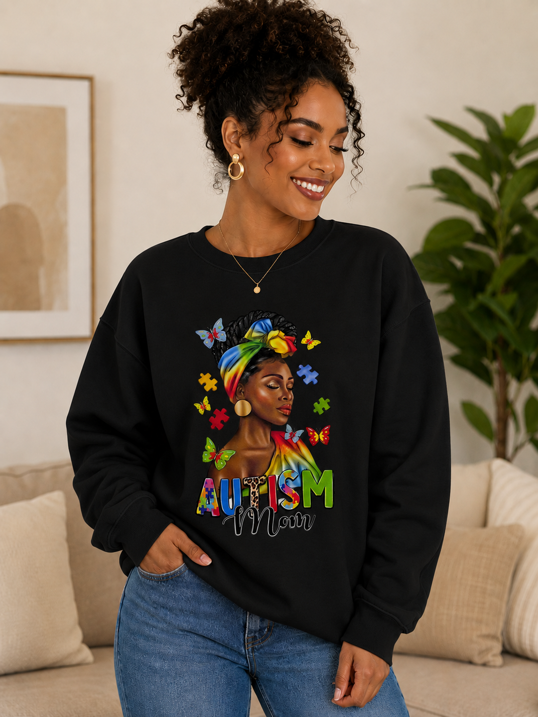 Autism Mug Sweatshirt Black