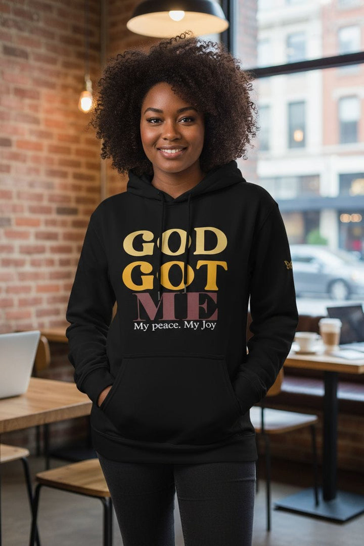God Got Me faith-based Christian hoodie in black