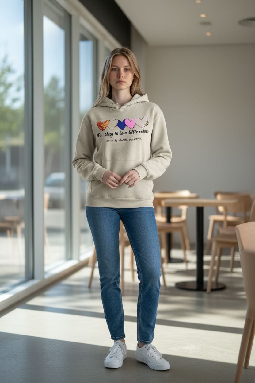 Hoodie for Down Syndrome awareness "It’s okay to be a little extra."