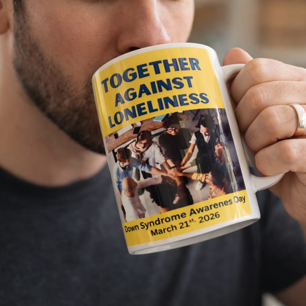 Together Against Loneliness – Down Syndrome Awareness Mug (2026 Edition)